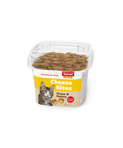 Sanal Cheese Bites Cup pašaro papildas katėms