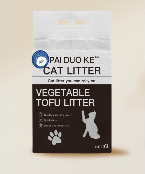 TOFU kačių kraikas pienelio kvapo ( Milky ) 6L / 2,5 Kg x 8 vnt ( Dėžė )